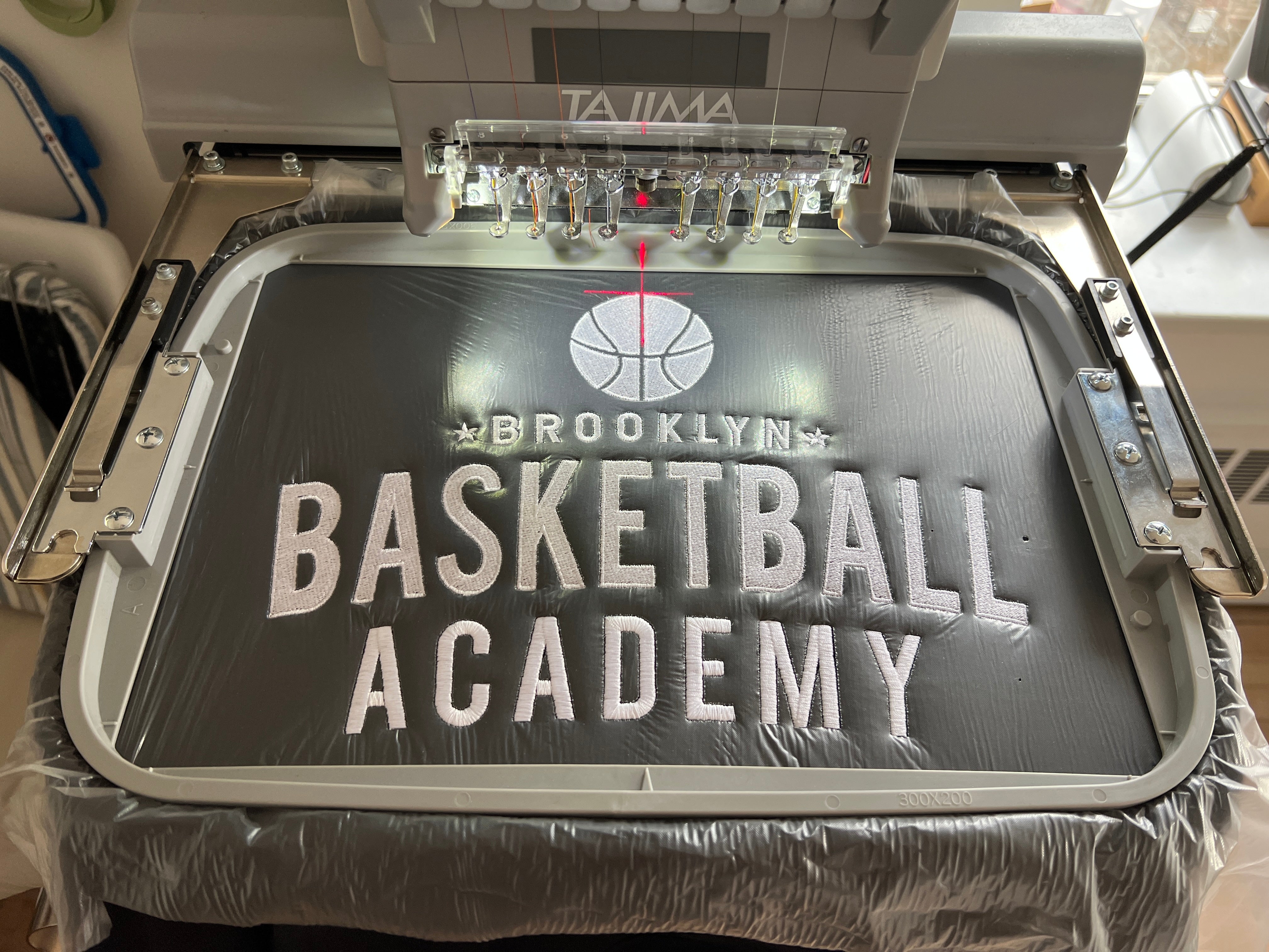 Brooklyn basketball team embroidery